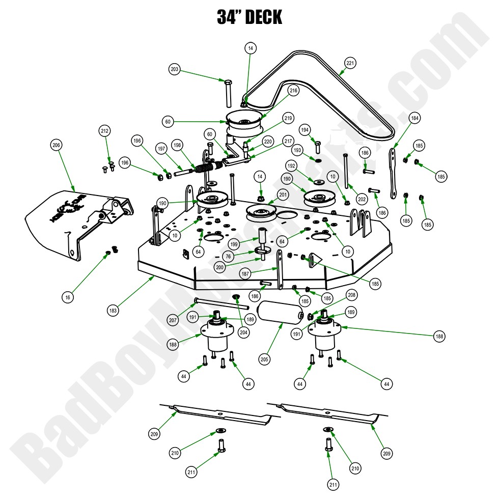 Bad Boy Mower Parts Lookup|2023|Revolt SD|34