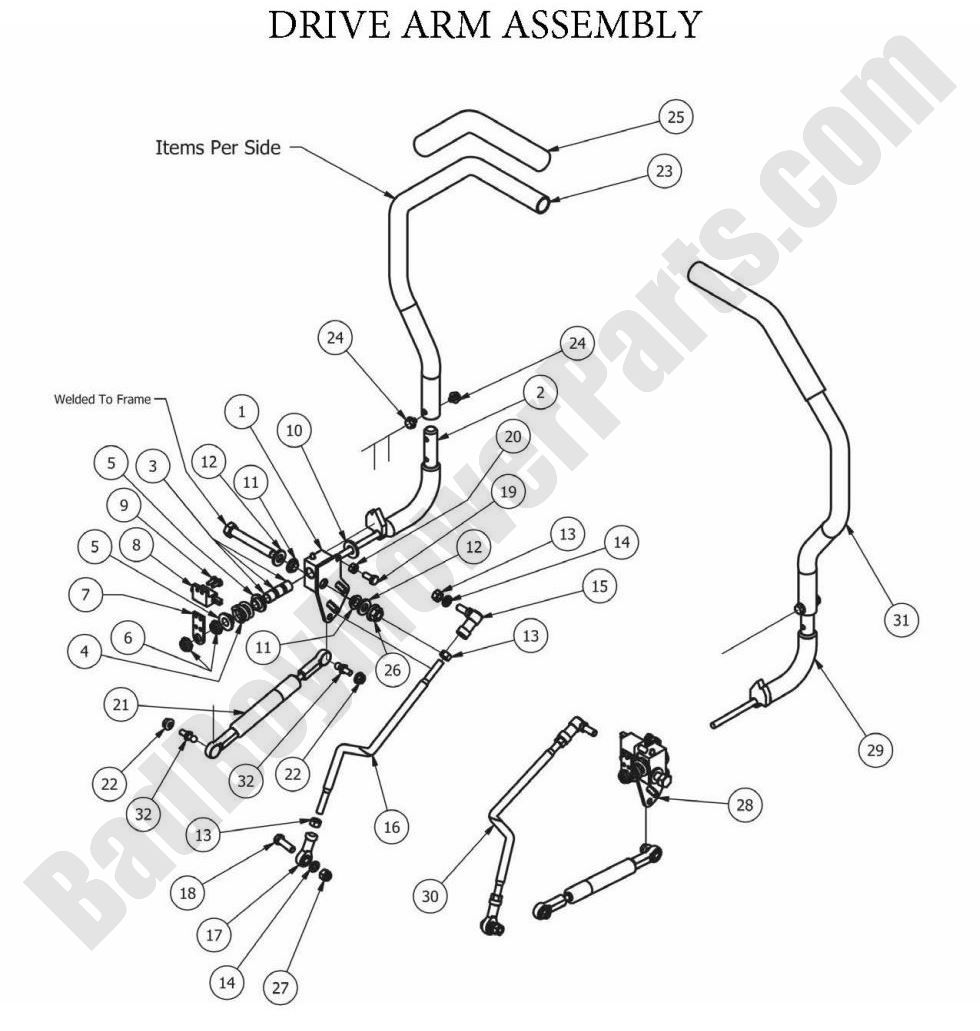 2013 ZT Elite Drive Arm Assembly